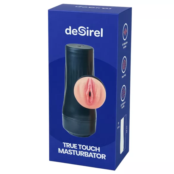 Desirel True Touch - élethű vibrációs műpunci (natúr-fekete)