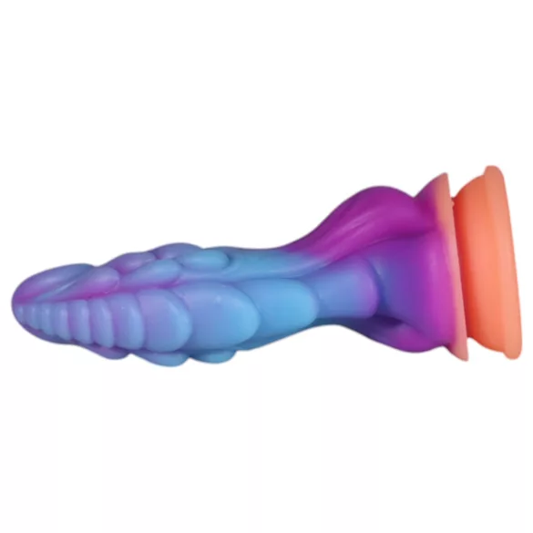 OgazR - világító sárkány dildó - 22 cm (lila-rózsaszín)