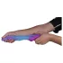 OgazR - világító sárkány dildó - 22 cm (lila-rózsaszín)