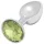 Sunfo - fém anál plug lime kővel (ezüst)