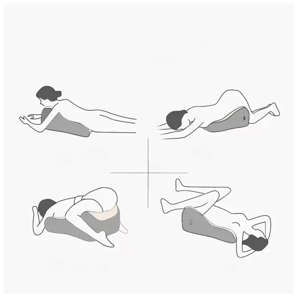 Magic Pillow - Memóriahabos párna dildótartóval (szürke)