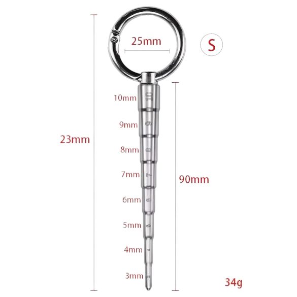 Rozsdamentes acél dilátor - S (ezüst)