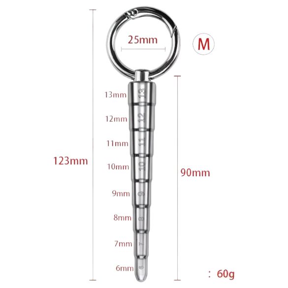Rozsdamentes acél dilátor - M (ezüst)