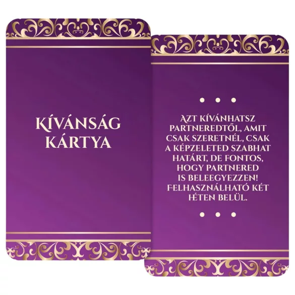 Érzékek Játéka - felnőtt szex társasjáték