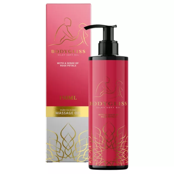 BodyGliss - masszázsolaj és síkosító - rózsa (150 ml)