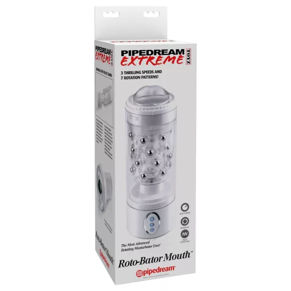 PDX Roto-Bator - vibrációs szájmaszturbátor (fehér)