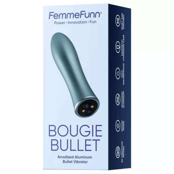FemmeFunn Bougie - alumínium prémium vibrátor (ezüst)