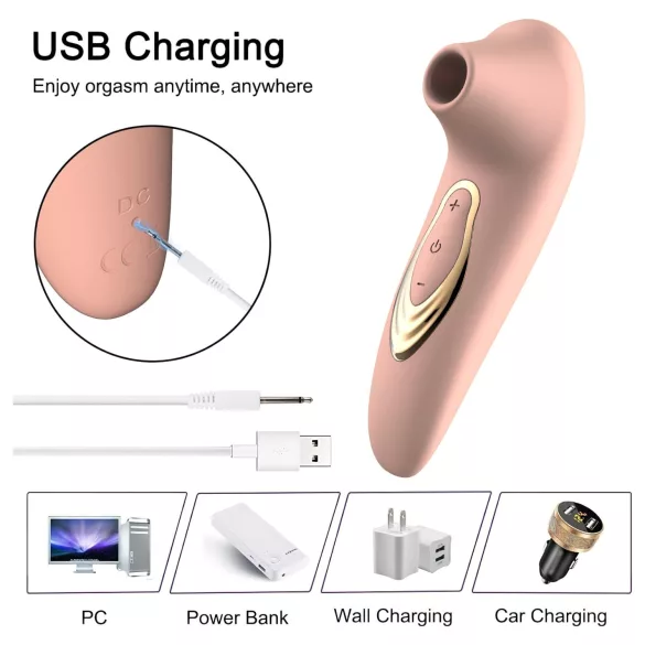 AlvUp - léghullámos csiklóizgató vibrátor (pink)