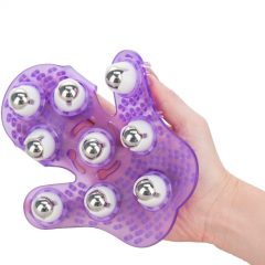 Roller Balls Massager - masszírozó kézfeltét (lila)