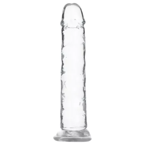 Addiction Crystal - tapadókorongos dildó (átlátszó) - 18cm