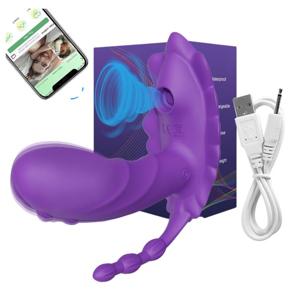 AlvUp - okos, szívó rezgő, hordható vibrátor (lila)