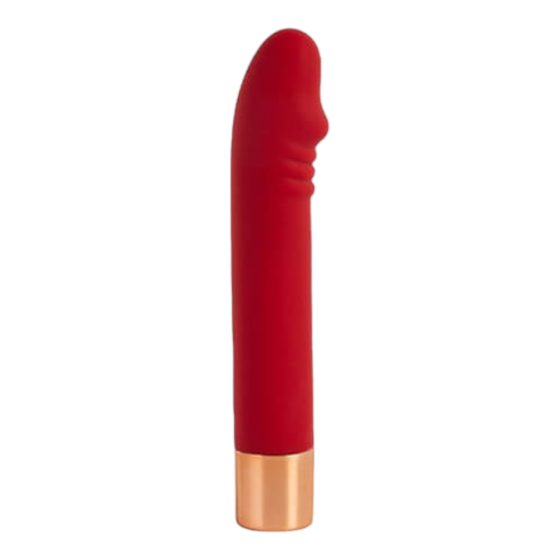 Lonely Charming Vibe Dick - akkus, vízálló G-pont vibrátor (piros)