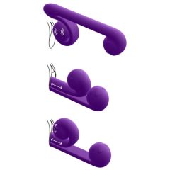 Snail Vibe Duo - akkus, 3in1 stimulációs vibrátor (lila)