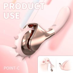 Sex HD - akkus, vízálló vibrátor és ingerkerék (pink)
