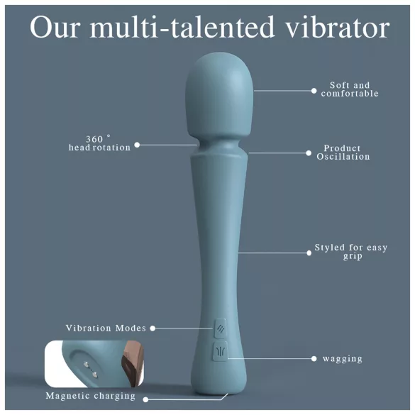 SEX HD Dancer - masszírozó vibrátor (türkiz)