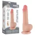Sliding-Skin - tapadókorongos kétrétegű dildó - 19,5 cm (testszínű)
