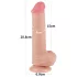 Lovetoy Sliding-Skin - herés kétrétegű dildó - 20,8cm (natúr)