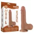 Lovetoy Sliding-Skin - herés kétrétegű dildó - 19,5cm (sötét natúr)