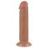 Lovetoy Sliding-Skin - tapadókorongos kétrétegű dildó - 20cm (natúr)