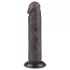 Lovetoy Sliding-Skin - tapadókorongos kétrétegű dildó - 20cm (barna)
