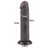 Lovetoy Sliding-Skin - tapadókorongos kétrétegű dildó - 20cm (barna)