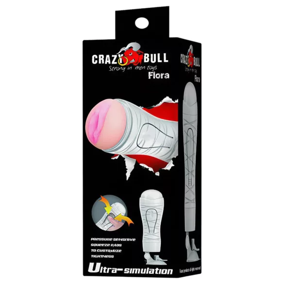 Crazy Bull - tapadókorongos maszturbátor férfiaknak (testszínű)
