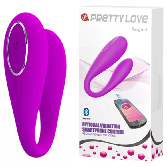 Pretty Love August - App-vezérelt G-pont és csiklóizgató vibrátor (pink)