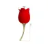 Pretty Love Rose Lover - nyelves 2in1 csikló vibrátor (piros)