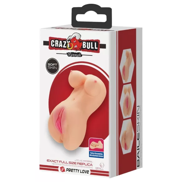 Pretty Love Crazy Bull - AI Dream Girl élethű mini torzó-maszturbátor (natúr)