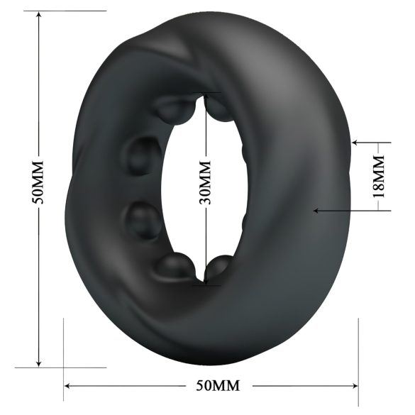 Crazy Bull - stimuláló péniszgyűrű (fekete)