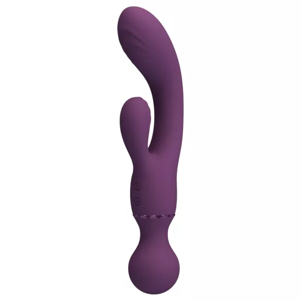Pretty Love All Rounder - dupla fejű G-pont és csiklóvibrátor (lila)