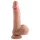Dual Density - tapadókorongos, herés élethű dildó - 18cm (natúr)