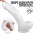 Sex HD Martin - tapadókorongos, herés élethű dildó (fehér)