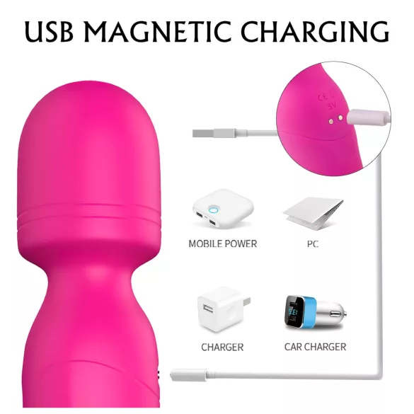 Sex HD Iris - 2 motoros melegítő masszírozó vibrátor (pink)