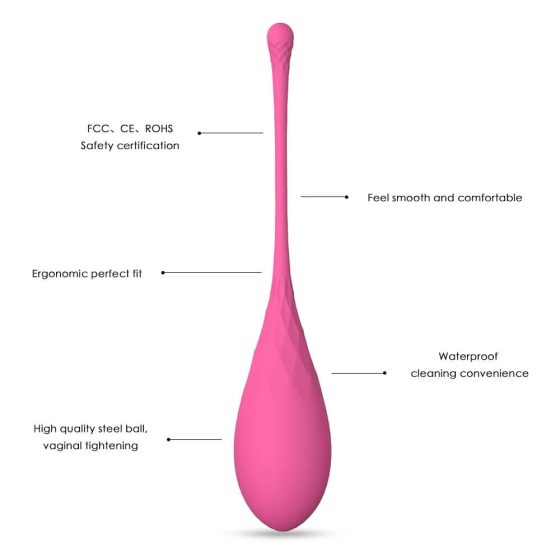 Sex HD Eggs - 6 db-os kegel golyó szett (pink)
