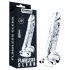 Lovetoy Flawless Clear - tapadókorongos dildó - 19 cm (átlátszó)
