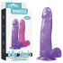 Lovetoy Jelly Studs - tapadókorongos dildó - 20cm (lila)