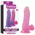 Lovetoy Jelly Studs - tapadókorongos dildó - 15 cm (pink)
