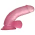 Lovetoy Jelly Studs - tapadókorongos dildó - 15 cm (pink)