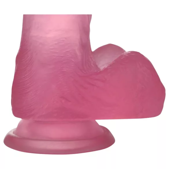Lovetoy Jelly Studs - tapadókorongos dildó - 15 cm (pink)