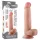 Lovetoy Sliding-Skin - kétrétegű dildó - 21 cm (testszínű)