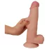 Lovetoy Sliding-Skin - kétrétegű dildó - 21 cm (testszínű)