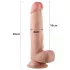Lovetoy Sliding-Skin - kétrétegű dildó - 21 cm (testszínű)