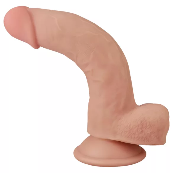 Lovetoy Sliding-Skin - kétrétegű dildó - 21 cm (testszínű)