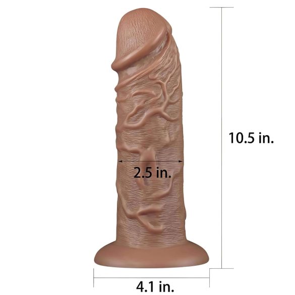 Lovetoy Chubby - tapadókorongos élethű dildó - 25cm (natúr)