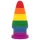 Lovetoy Prider - anál tágító plug - 15 cm (szivárvány)