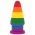 Lovetoy Prider - anál tágító plug - 15 cm (szivárvány)