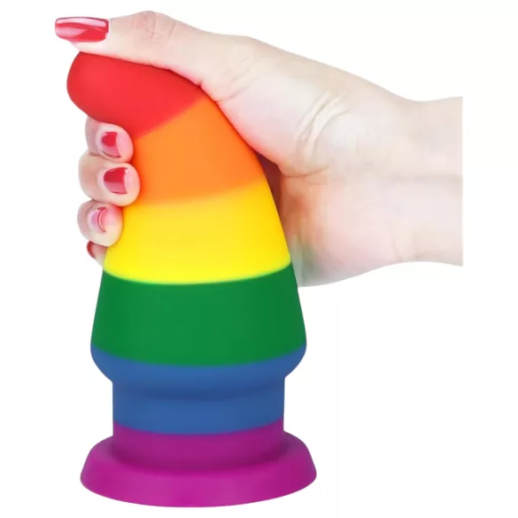 Lovetoy Prider - anál tágító plug - 15 cm (szivárvány)