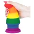 Lovetoy Prider - anál tágító plug - 15 cm (szivárvány)