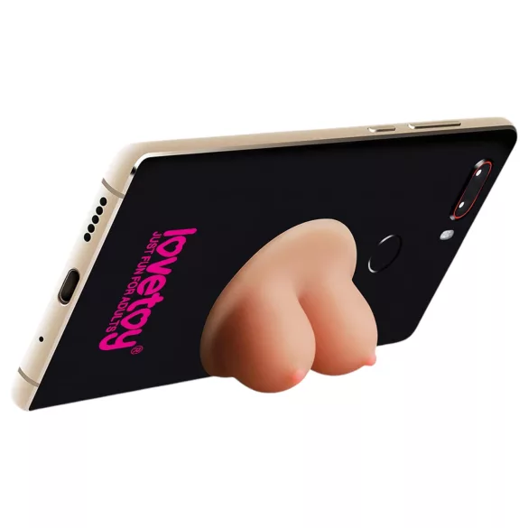 Lovetoy - tapadókorongos telefon tartó - cicis (natúr)